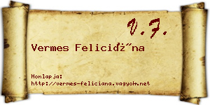 Vermes Feliciána névjegykártya